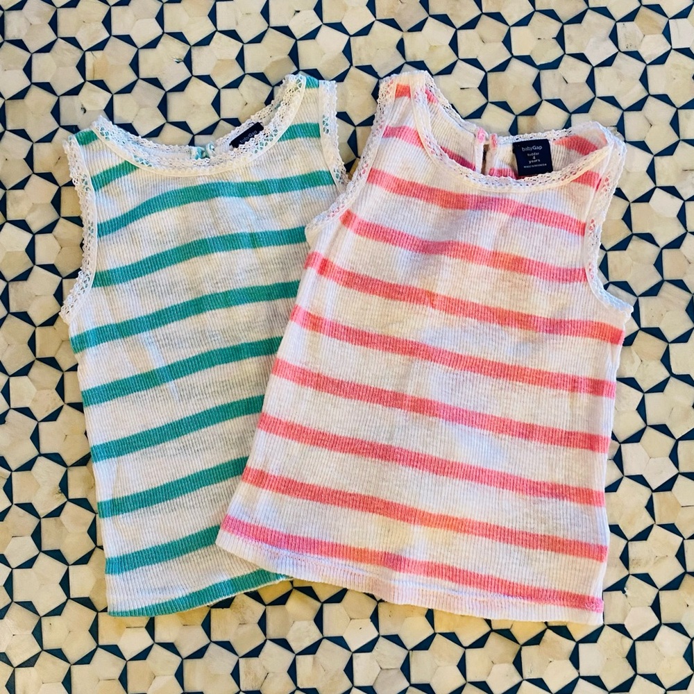 Gap Cotton Striped Tank Tops size 4